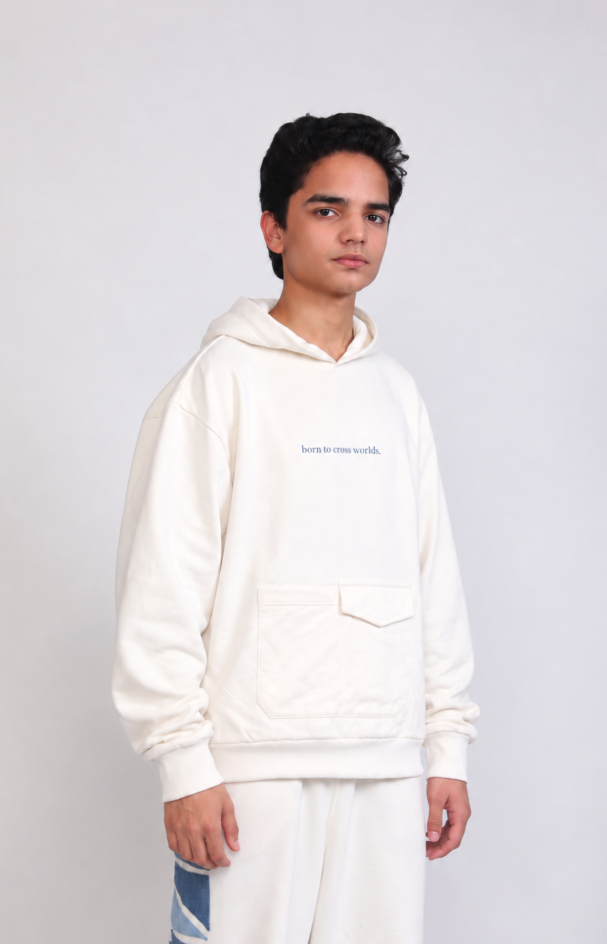 Across the Globe Hoodie - side or alternate view of the silhouette and construction