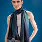 Aurora Glow Scarf featuring flowing Northern Lights inspired colours