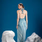 Back view of Cracked Ice Dress in bamboo Lycra