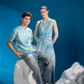 Cracked Ice Dress styled with its polar ice-inspired design