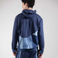 Close-up of Distance → Illusion Hoodie showing polar mountains, glaciers and fractured ice