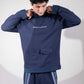 Distance → Illusion Hoodie in reconstructed denim styled as contemporary polar-inspired menswear