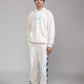 Endurance Hoodie styled with reconstructed denim polar artwork
