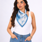 Ferð’s Favourite Scarf in bamboo satin with Arctic Tern polar artwork