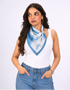 Ferð’s Favourite Scarf in bamboo satin with Arctic Tern polar artwork