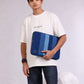 Fram Strait Laptop Sleeve in repurposed denim with layered blue pintuck detailing