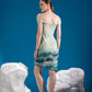 Back view of Frozen Reflections Dress showing its sculptural construction