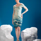 Frozen Reflections Dress with polar-inspired reflective design