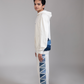 Glacial Geometry Jogger showing its relaxed contemporary silhouette