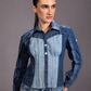 Glacier Cut Denim Top in repurposed denim