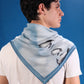 Happy Feet Club Scarf with penguins and Antarctic glacier landscape