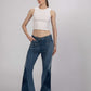 Hues of Blues Jeans showing contrasting blue denim tones