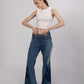 Close-up of Hues of Blues Jeans showing layered blue denim tones