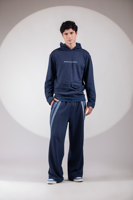 Ice Trail Jogger with denim detailing inspired by fractured glacier pathways