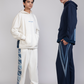 Ice Trail Jogger styled in deep ocean blue with polar-inspired denim detailing