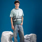 Mountain Reflection Tee in premium bamboo cotton with reactive print