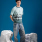 Mountain Reflection Tee featuring snow-covered glacial peaks and icy waters