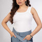 Pleated Terrain Jeans styled in repurposed denim