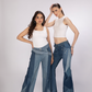 Pleated Terrain Jeans styled in repurposed denim