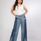Pleated Terrain Jeans in repurposed denim