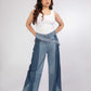 Pleated Terrain Jeans showing a straight-fit silhouette