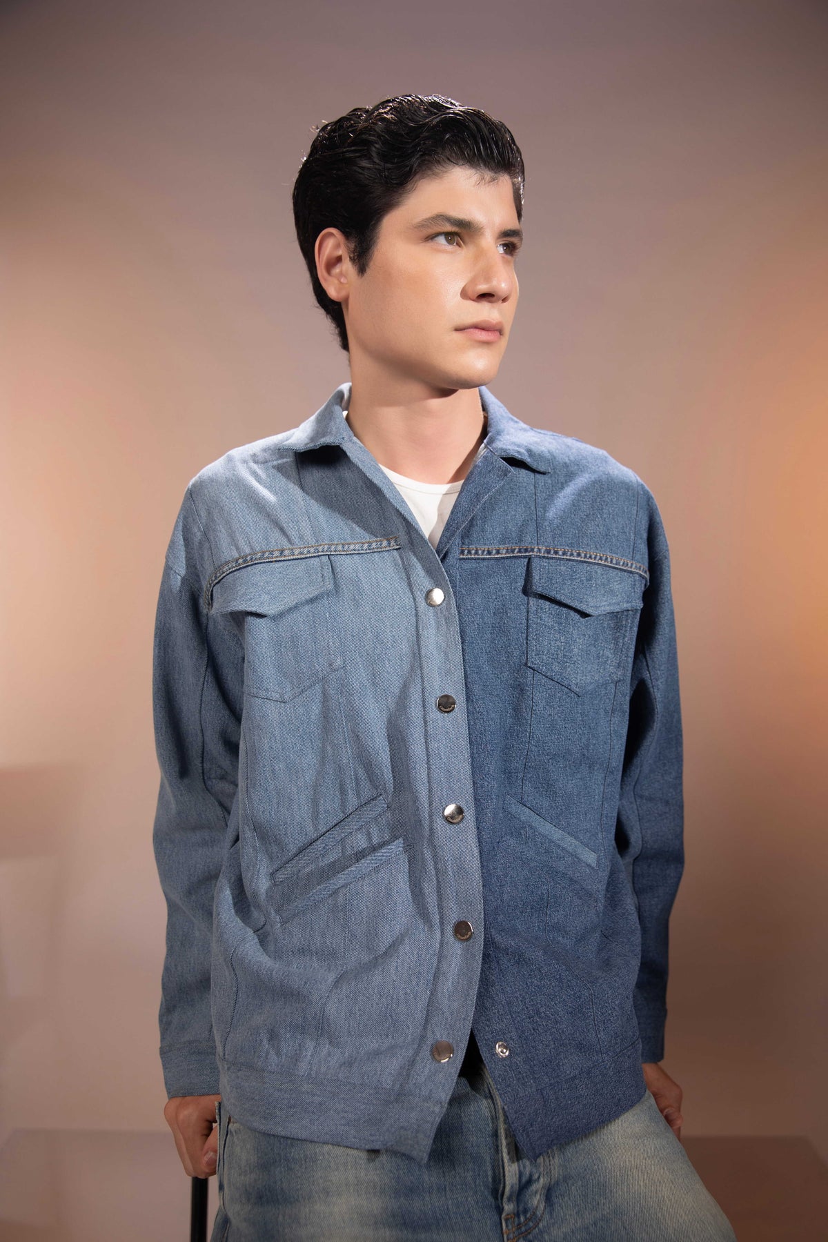 Polar Divide Denim Jacket by CitizenEarth in repurposed denim