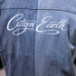 Polar Divide Denim Jacket showing contrasting repurposed denim washes