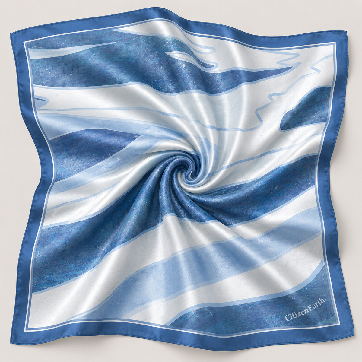Polar Textures Scarf with abstract frozen landscape print