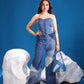 Serac Handbag with sculptural polar-inspired repurposed denim design