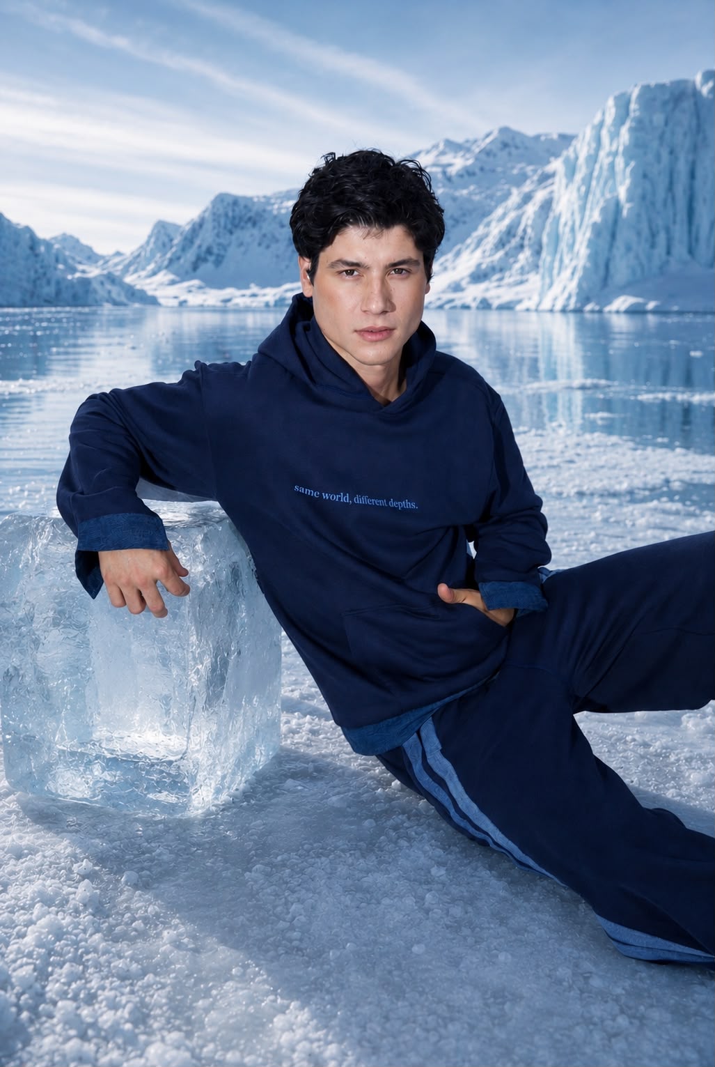 Shared World Hoodie by CitizenEarth with polar ecosystem artwork