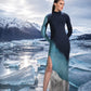 Tri Tone Polar Dress with three-tone polar-inspired design